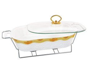 Vicenza Penghangat Makanan Persegi Panjang - Lily B918